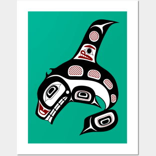 Northwest Pacific coast Haida art Killer whale Posters and Art